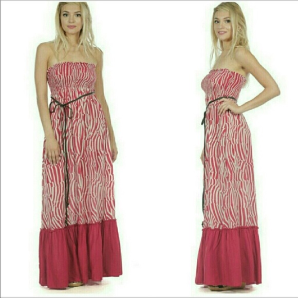 BOUTIQUE STRAPLESS MAXI DRESS WITH OPTIONAL STRAPS - Picture 2 of 2